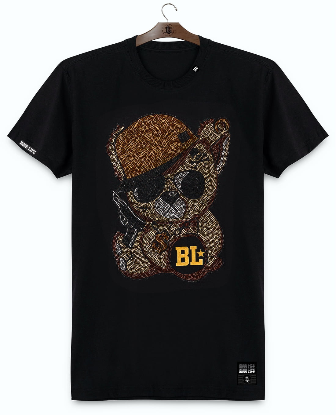 CAMISETA PRETA BEAR BL DOTS