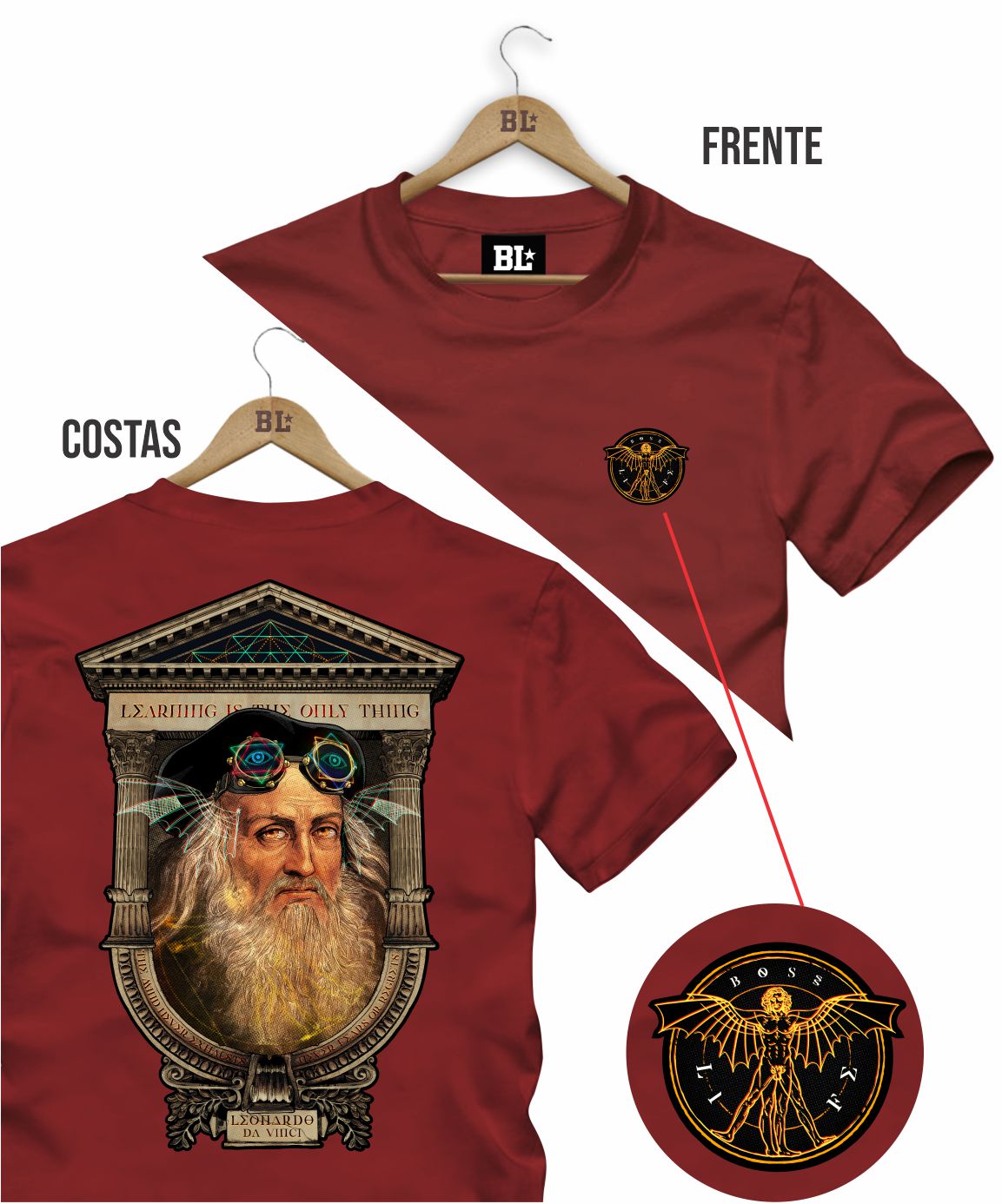 CAMISETA LEONARDO DA VINCI 2