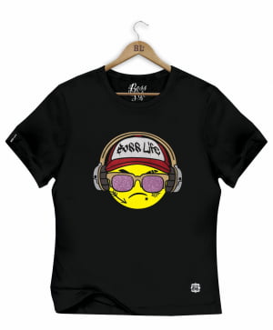 CAMISETA BABY LOOK PRETA PAC MUSIC