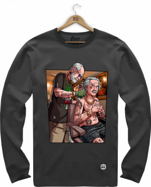 CAMISETA MANGA LONGA FREUD E EINSTEIN