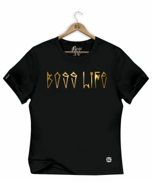 CAMISETA BABY LOOK PRETA BOSS LIFE NEW 3