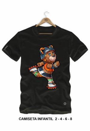 CAMISETA INFANTIL PAI/FILHO SKATING BEAR