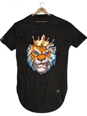 CAMISETA LONGLINE TIGER KING