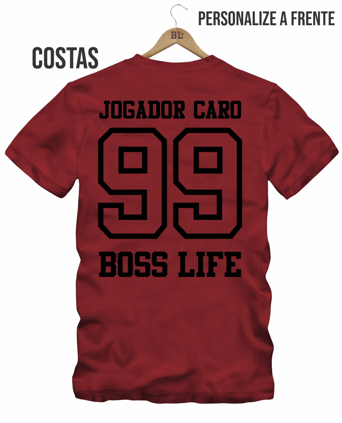 CAMISETA VERMELHA MAIS VENDIDAS JOGADOR CARO